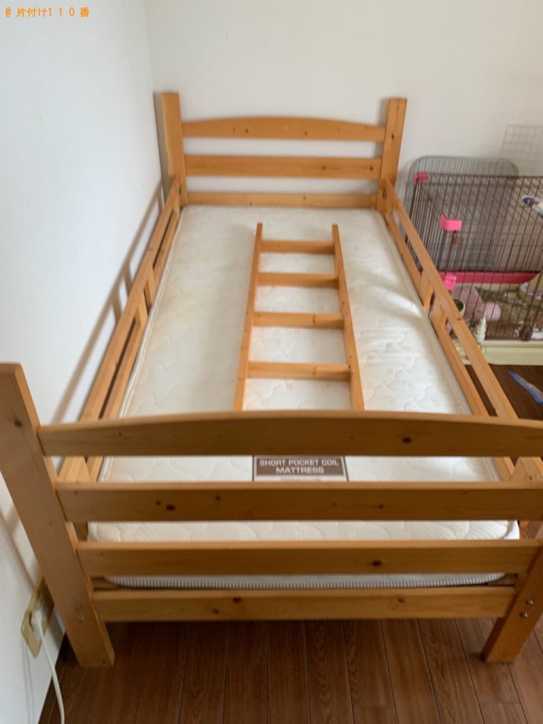 【金沢市】シングルベッド、ベッドマットレス、はしご等の回収・処分